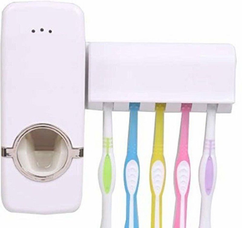 VR SHOPEE Toothpaste Dispenser and Tooth Brush Holder for Home Toothbrush Case