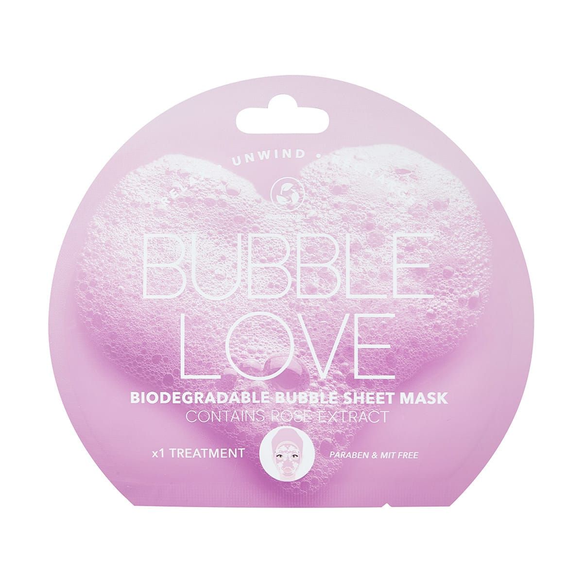 Bubble Love Biodegradable Bubble Sheet Mask - Rose Extract