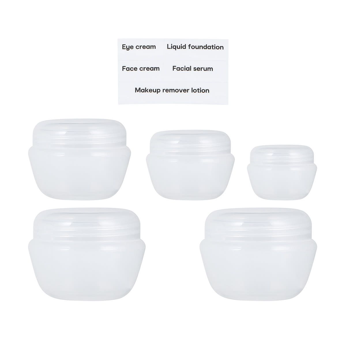 5 Pack Travel Stackable Jars