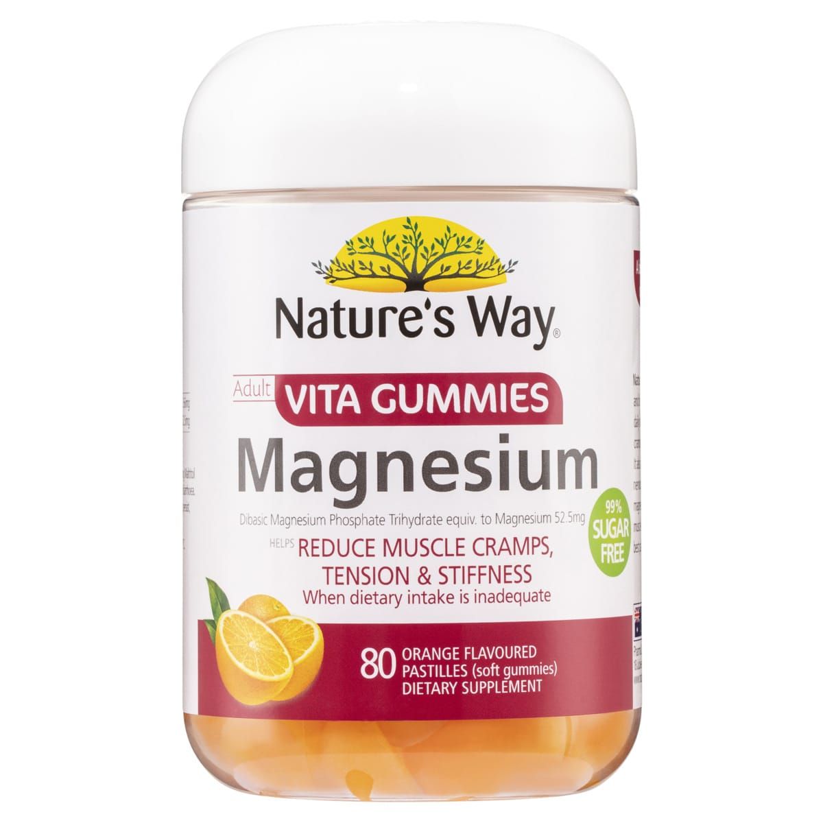 80 Pack Nature's Way Adult Vita Gummies Magnesium