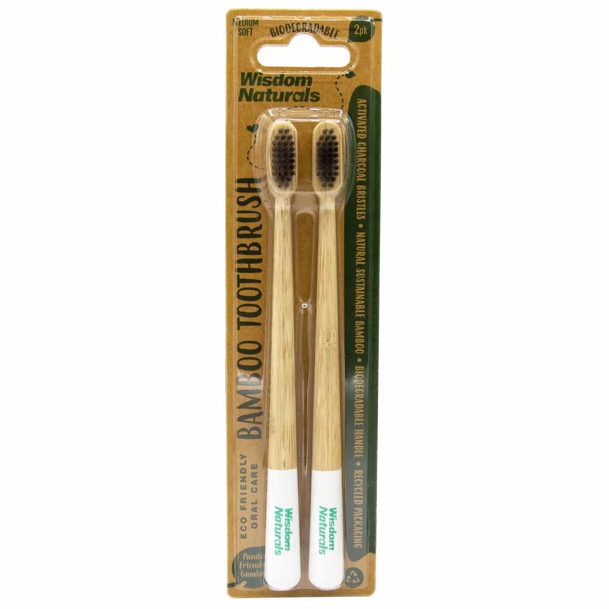 Wisdom 2 Pack Naturals Bio Corn Starch Toothbrush