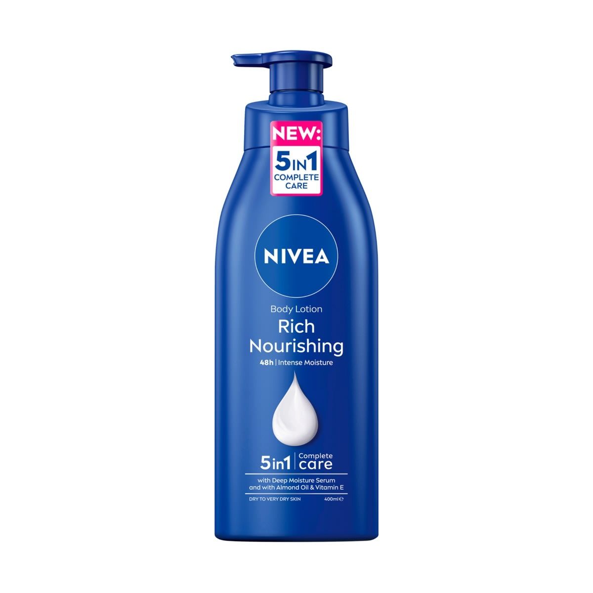 Nivea Rich Nourishing Body Lotion 400ml - Hydra IQ & Almond Oil