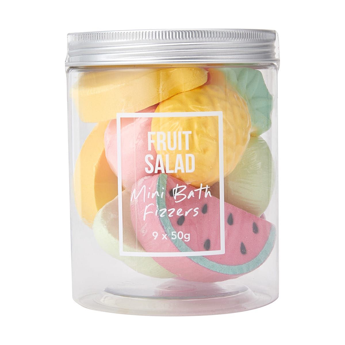 9 Pack Fruit Salad Mini Bath Fizzers 50g