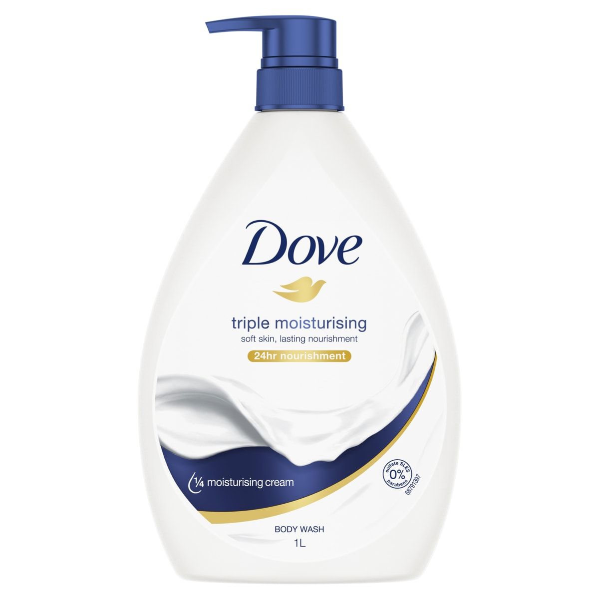 Dove Triple Moisturising & Nourishing Bodywash 1L