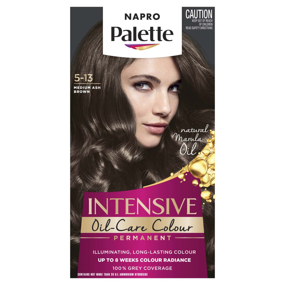 Napro Palette Permanent Intensive Creme Hair Colour - 5-13 Medium Ash Brown
