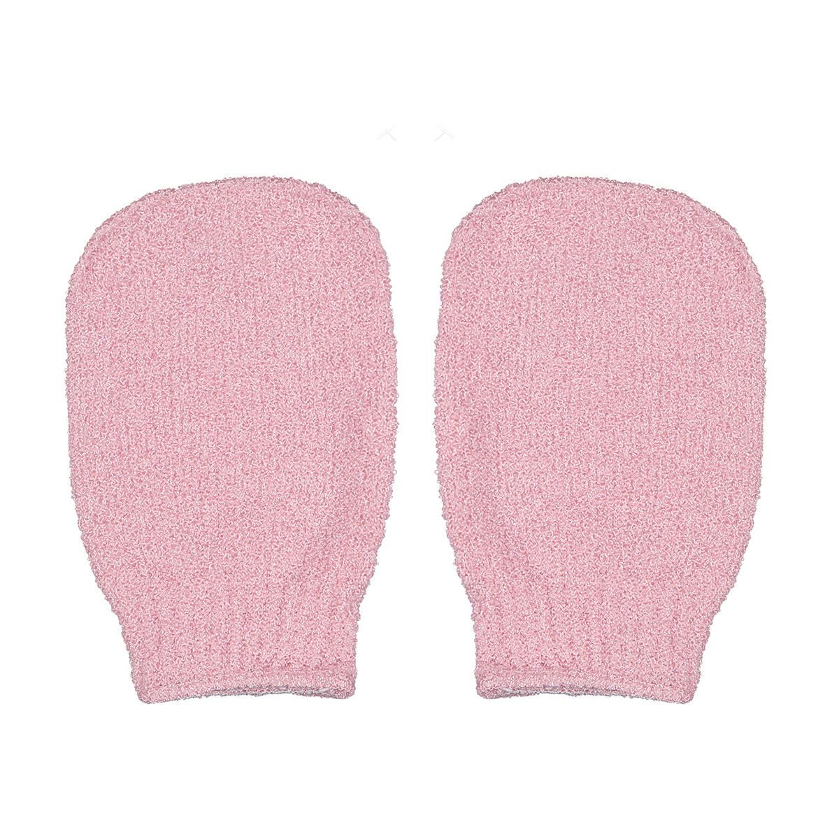 2 Pack Exfoliating Mitts - Rose