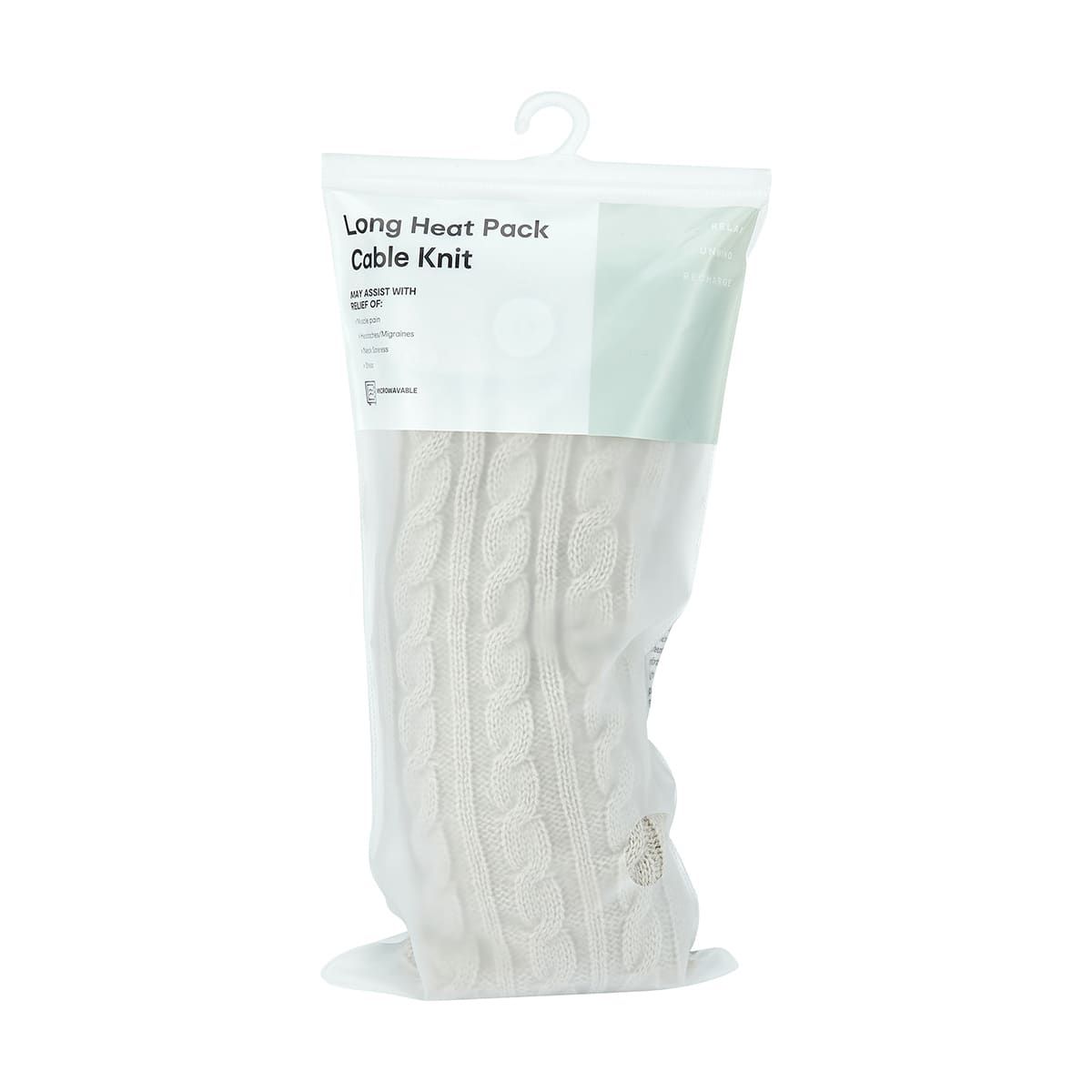 Long Heat Pack - Cable Knit, Grey