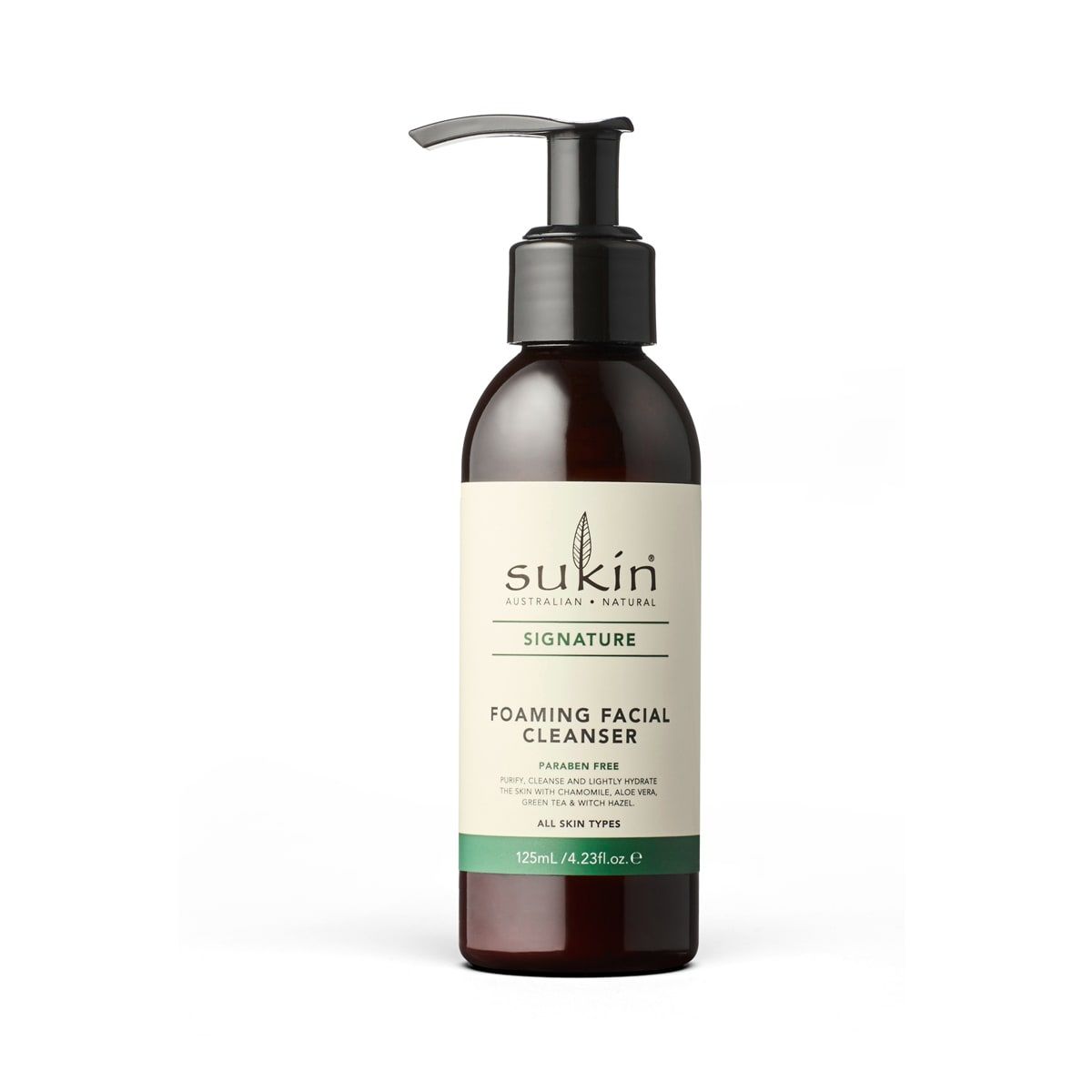 Sukin Foaming Facial Cleanser 125ml - Chamomile, Aloe Vera, Green Tea, Witch Hazel, Primrose and Rosehip