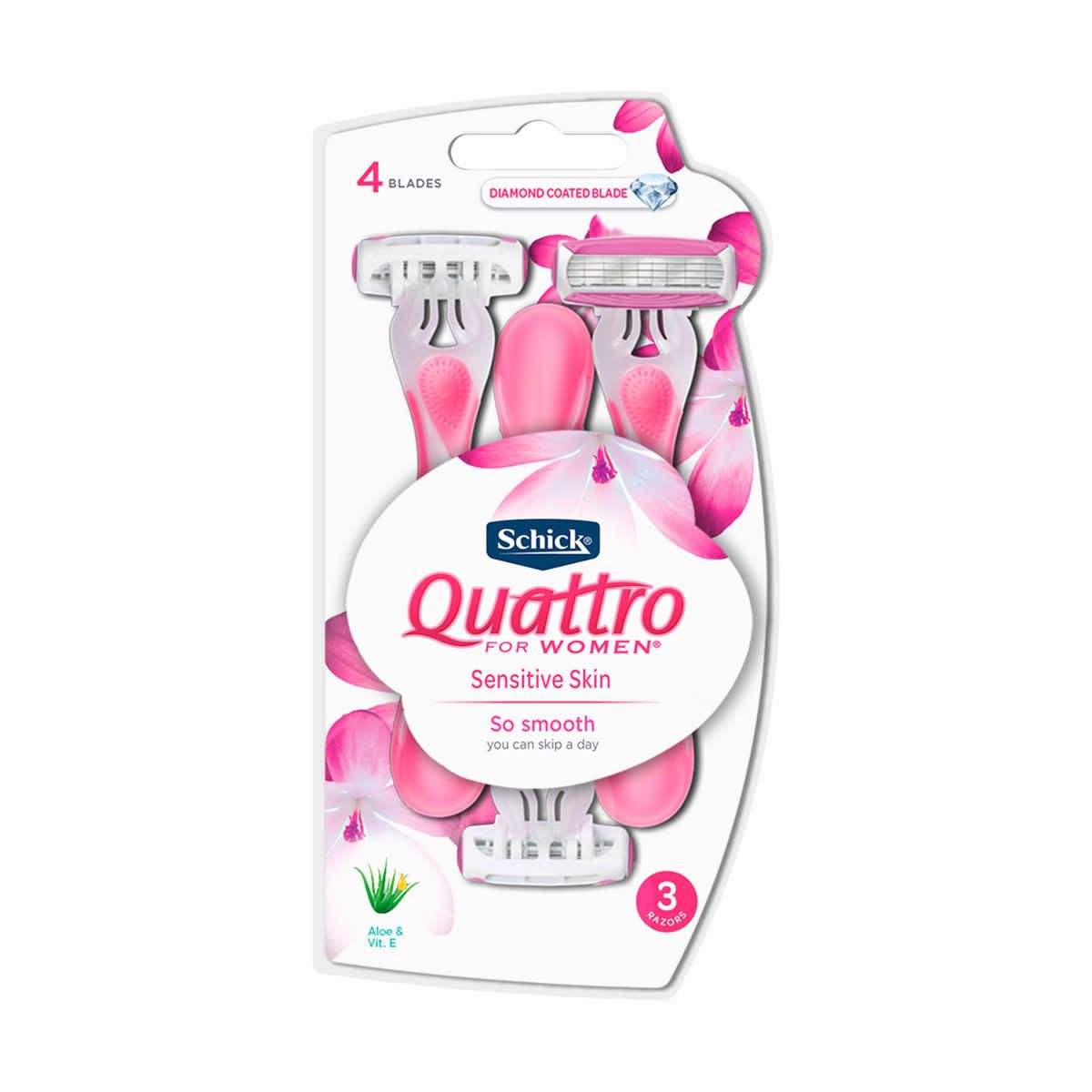 Schick 3 Pack Quattro Razors
