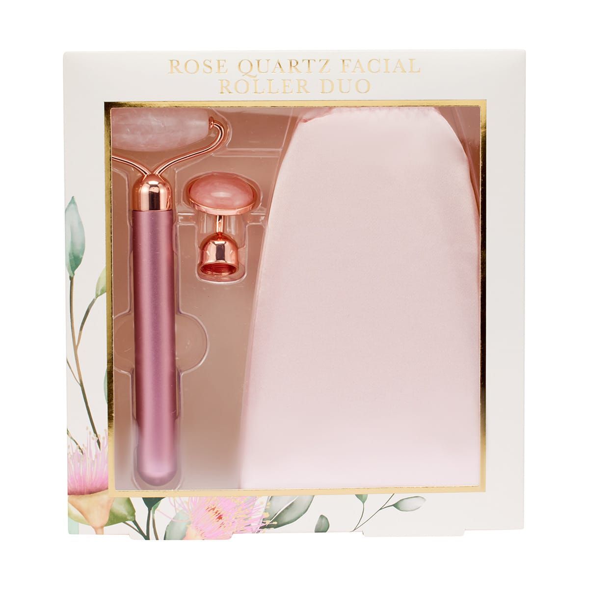Rose Quartz Facial Roller Duo