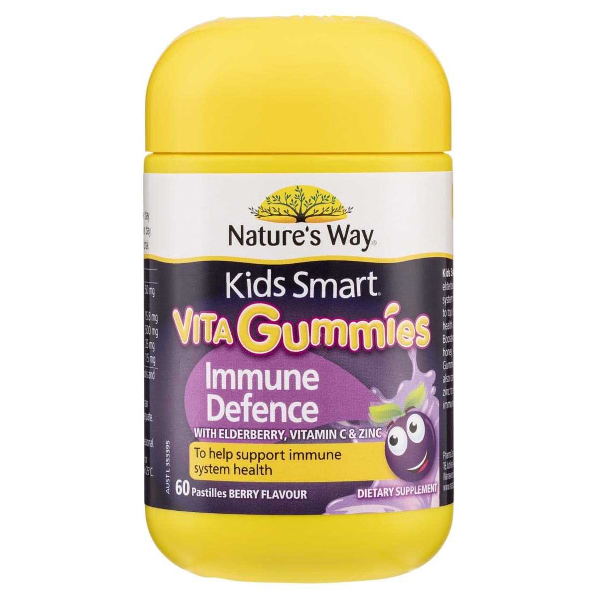 60 Pack Nature's Way Kids Smart Vita Gummies Immune Defence