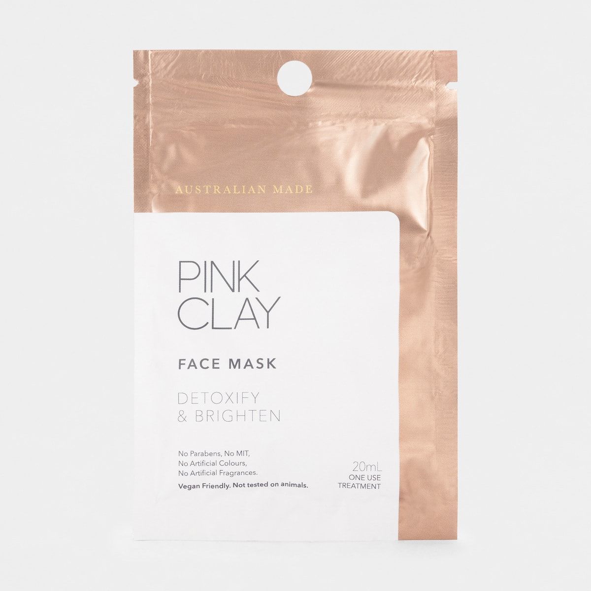 Detoxify & Brighten Face Mask 20ml - Pink Clay