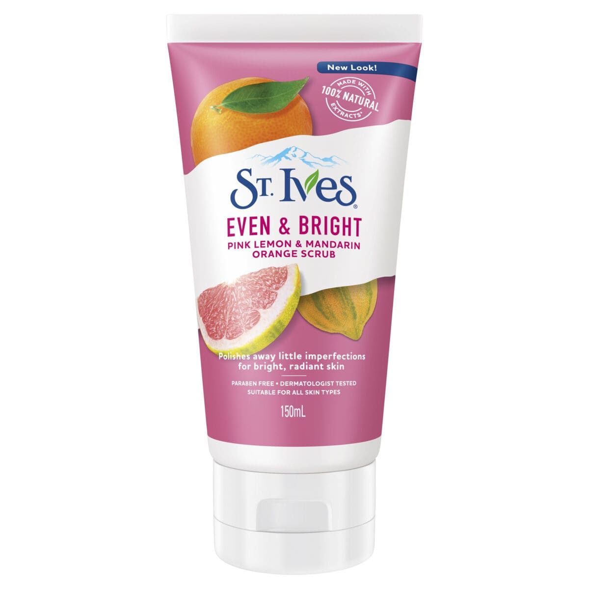 St. Ives Even and Bright Scrub 150ml - Pink Lemon & Mandarin Orange