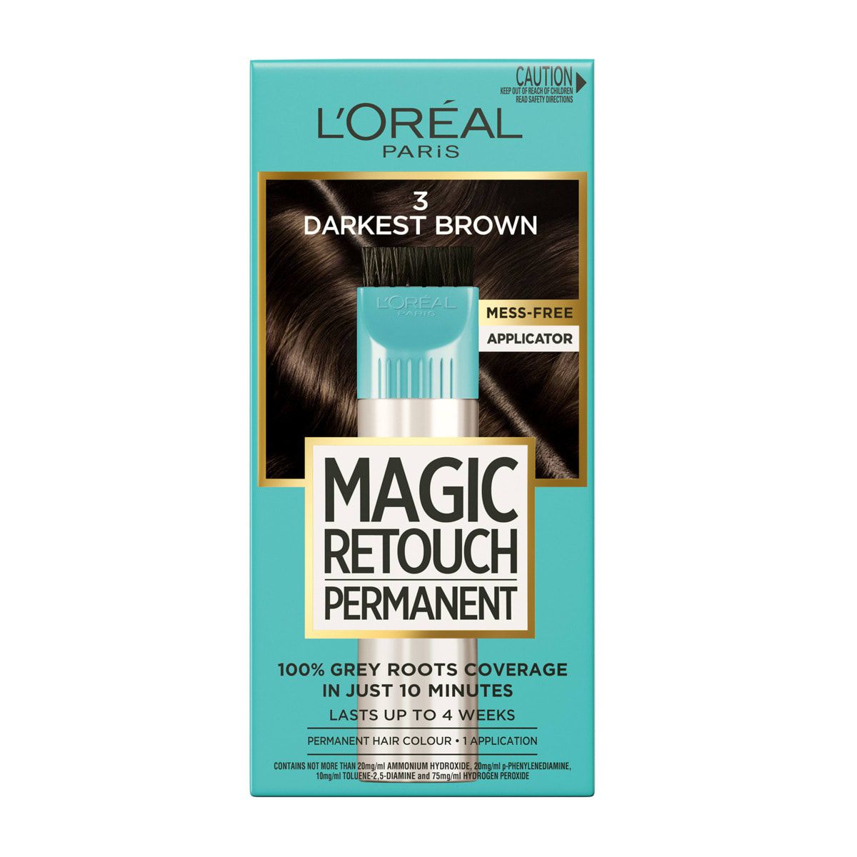 L'Oreal Paris Magic Retouch Permanent Hair Colour - 3 Darkest Brown