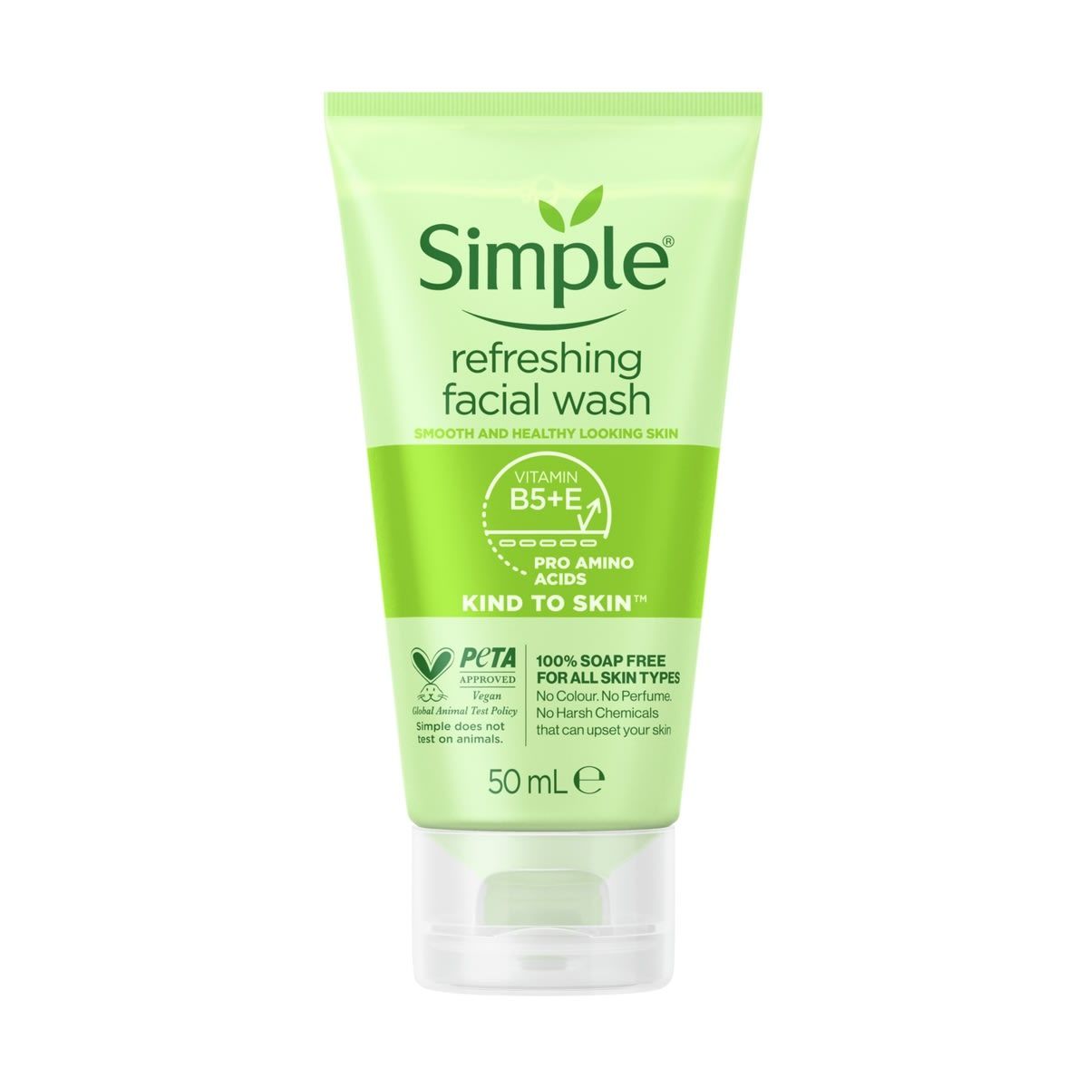 Simple Kind To Skin Refreshing Facial Wash Gel 50ml