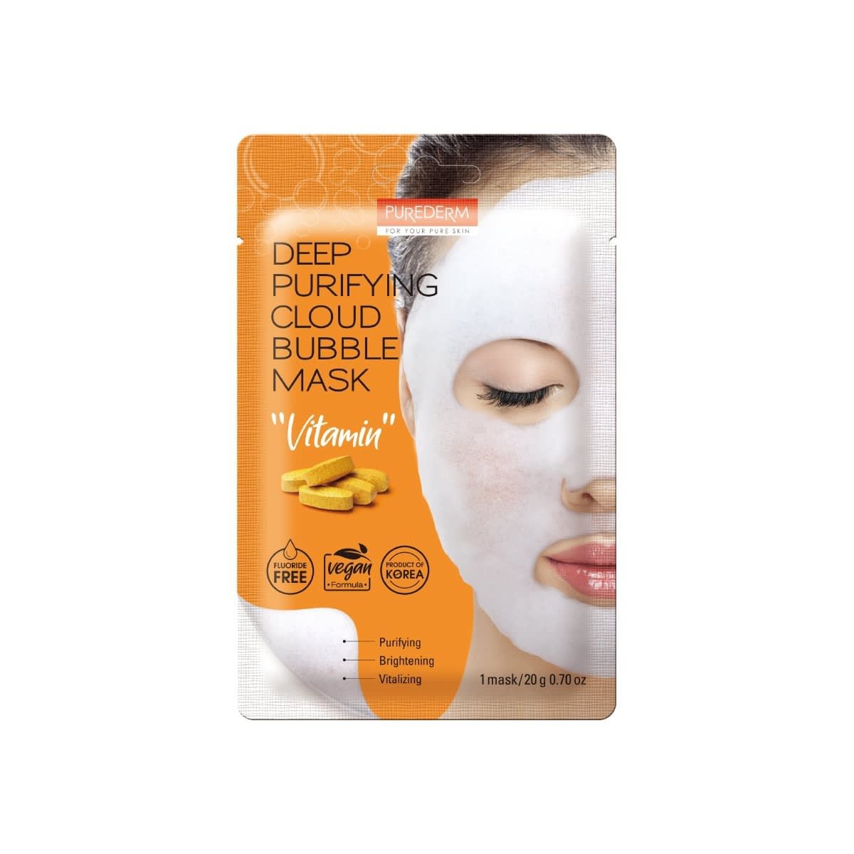 Purederm Deep Purifying Cloud Bubble Mask 20g - Vitamin