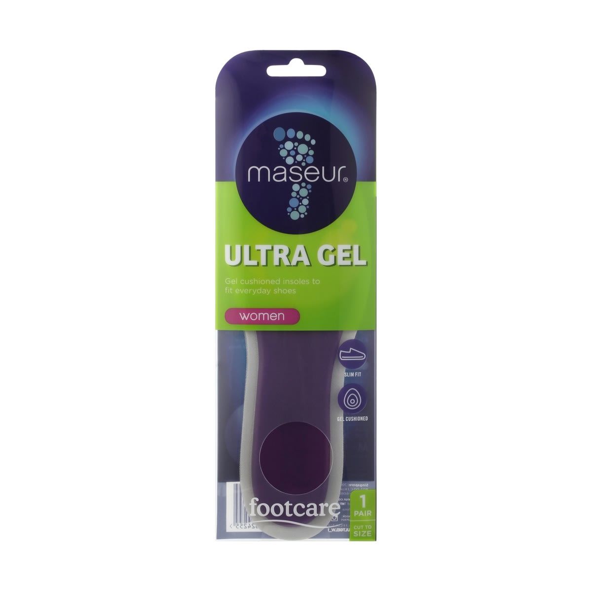 Footcare Ultra Gel Insoles - Purple