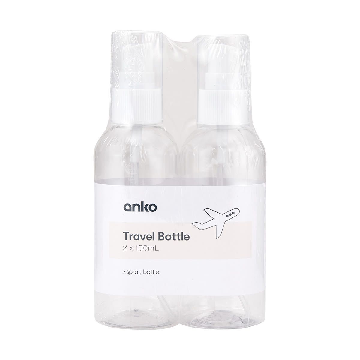 2 Pack Spray Top Travel Bottles
