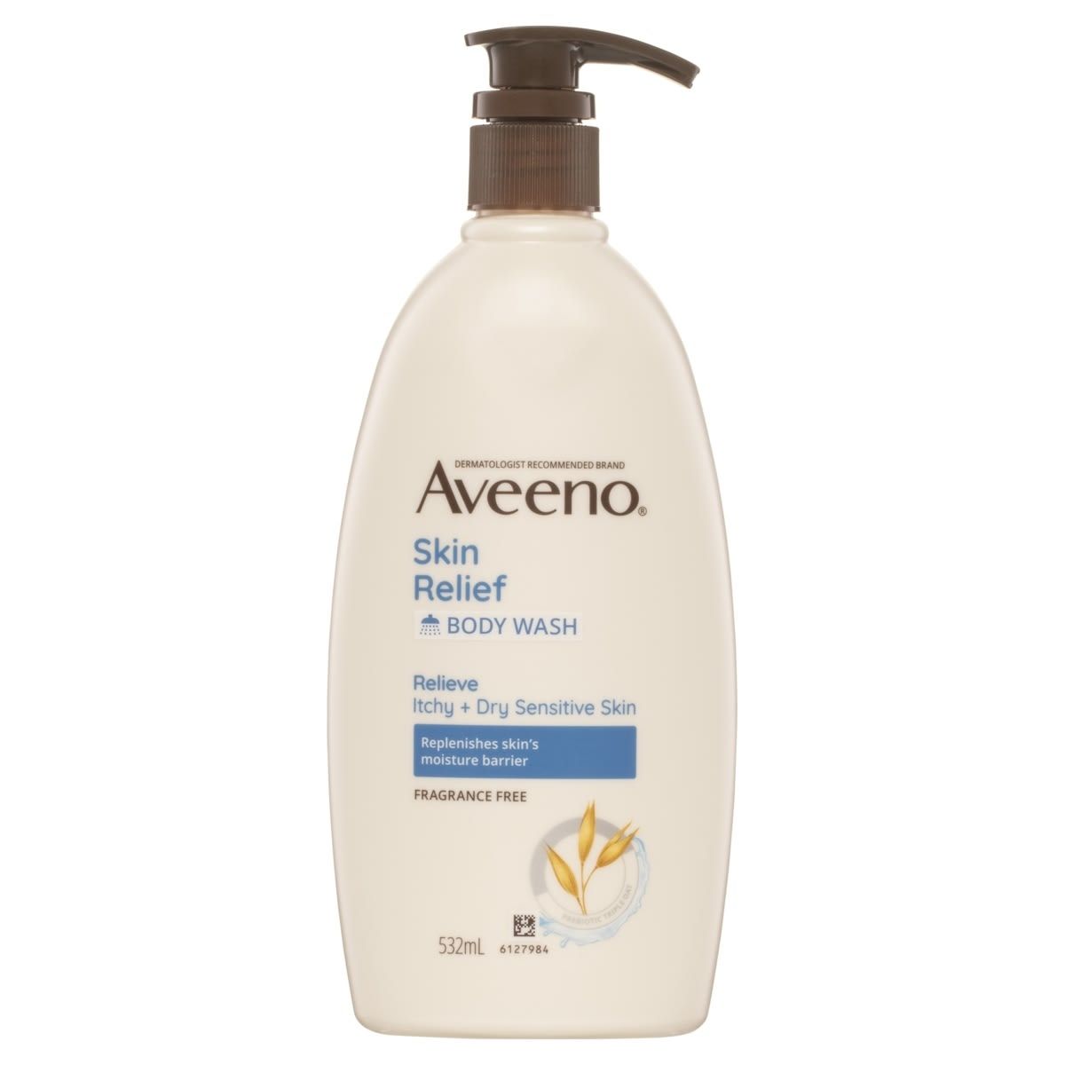 Aveeno Skin Relief Fragrance Free Body Wash 532ml - Soothing Oatmeal