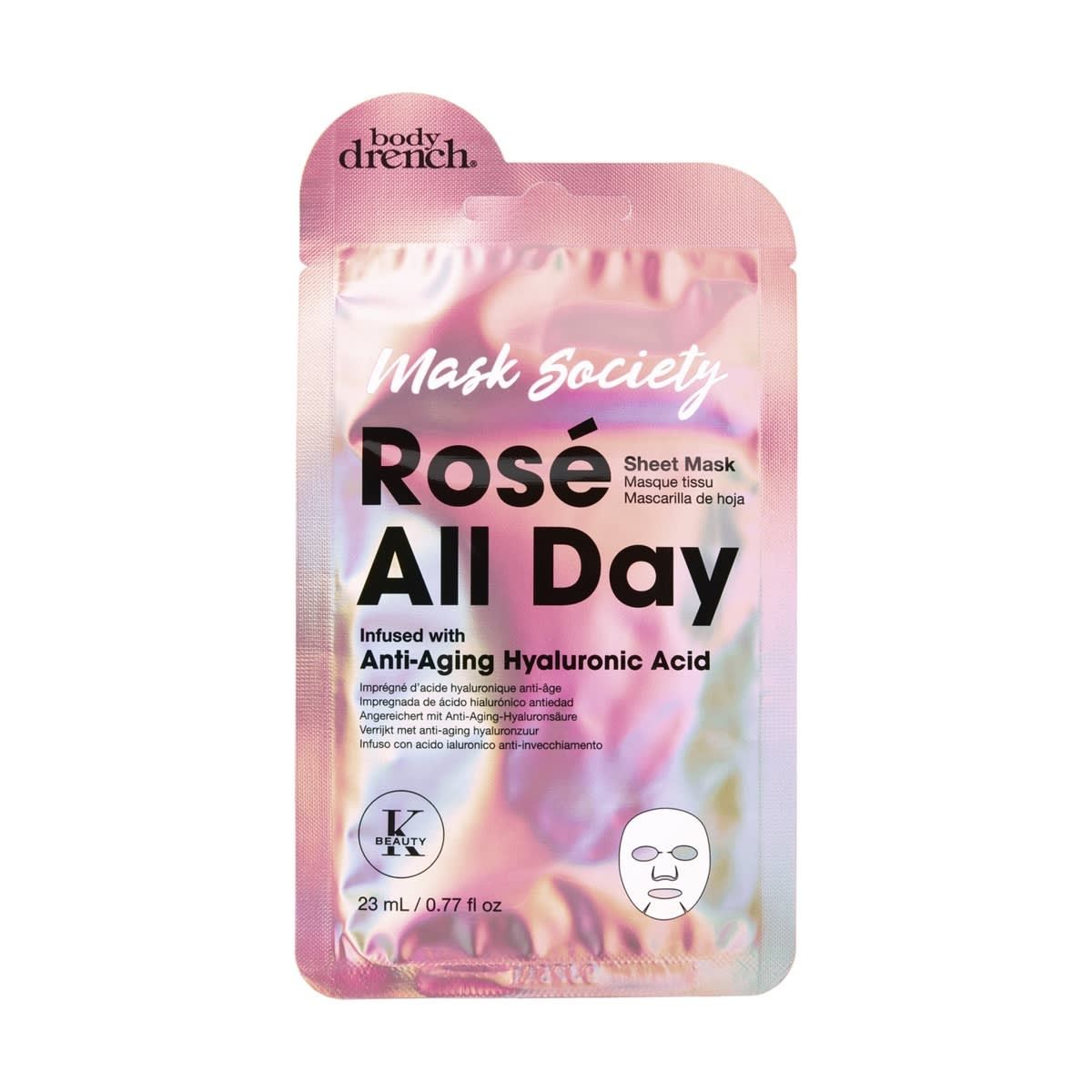 Body Drench Mask Society Rose All Day Sheet Mask 23ml - Hyaluronic Acid