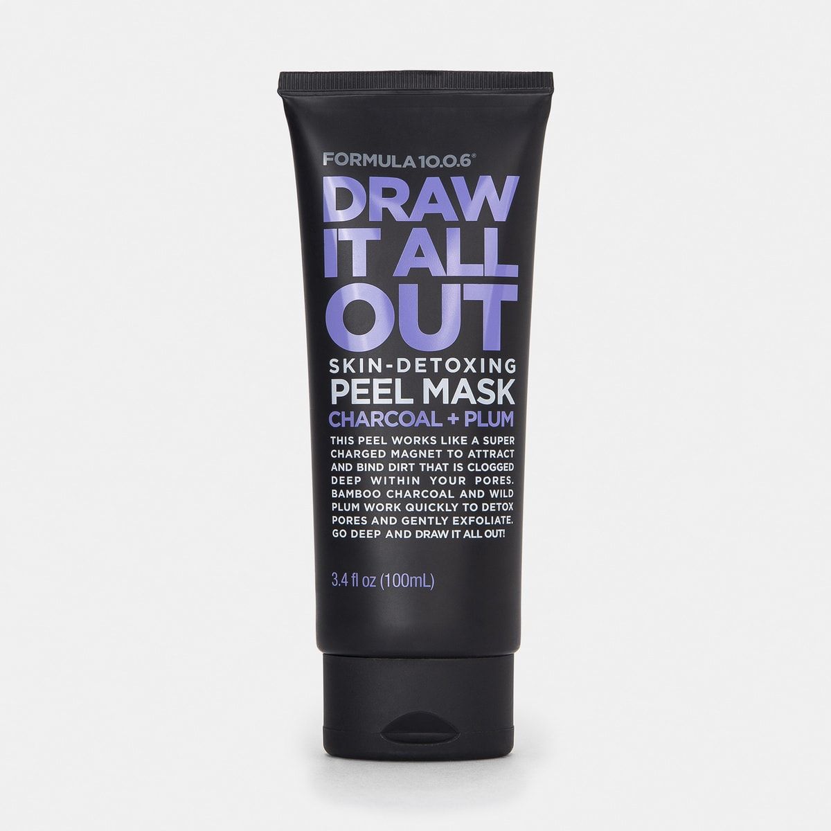 Formula 10.0.6 Draw It All Out Skin-Detoxing Peel Mask 100ml - Charcoal & Plum