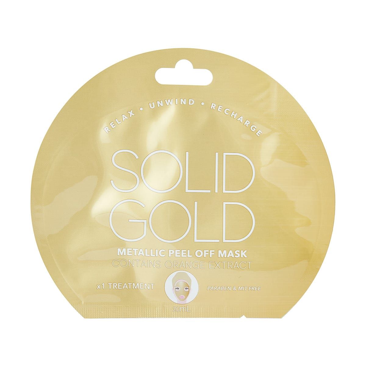 Sold Gold Metallic Peel Off Mask 20ml - Orange Extract