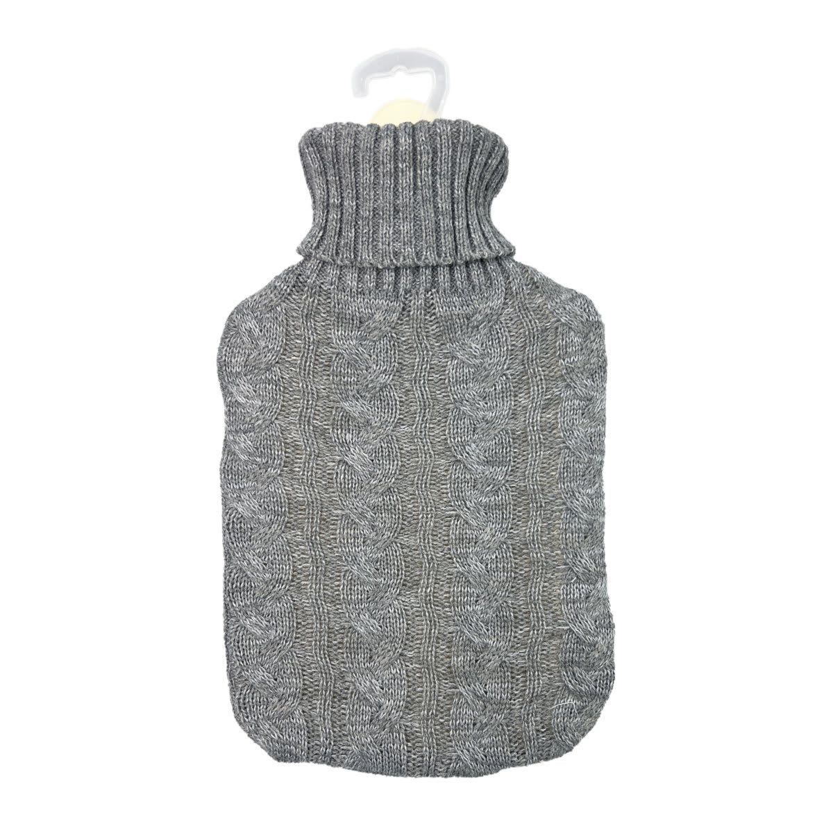 2L Hot Water Bottle - Knit, Grey Marle