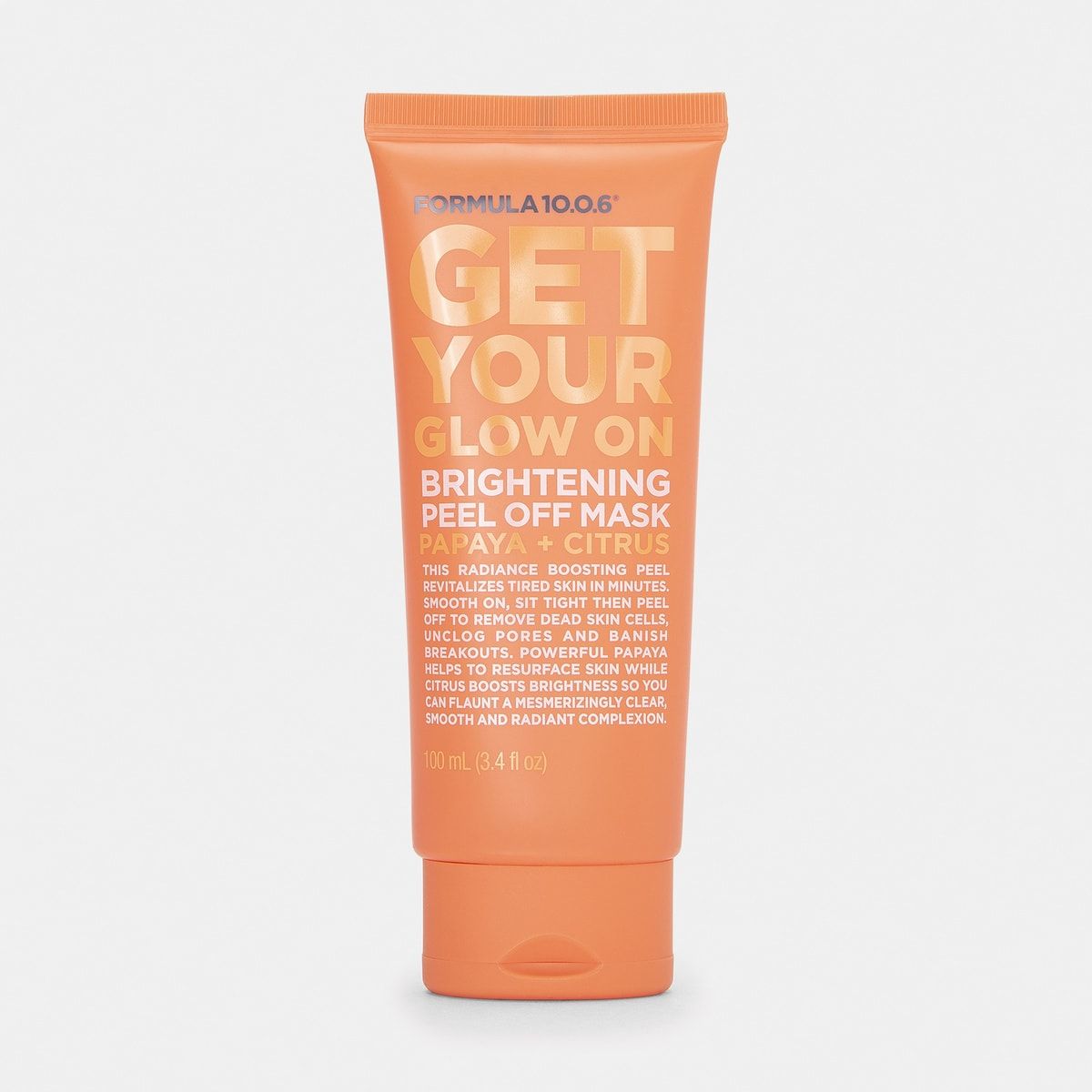 Formula 10.0.6 Get Your Glow On Brightening Peel Off Mask 100ml - Papaya & Citrus