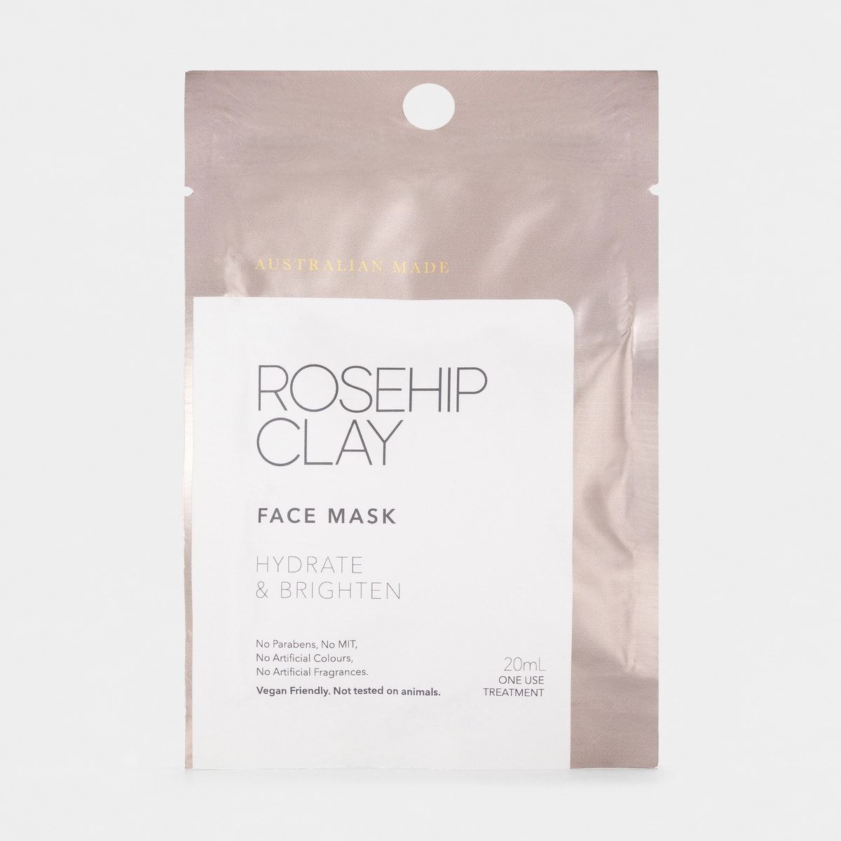 Hydrate & Brighten Face Mask 20ml - Rosehip Clay