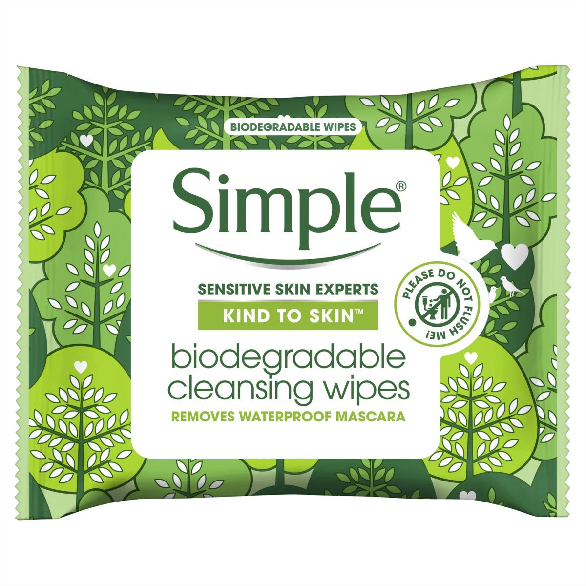 Simple Kind To Skin Biodegradable Cleansing Wipes