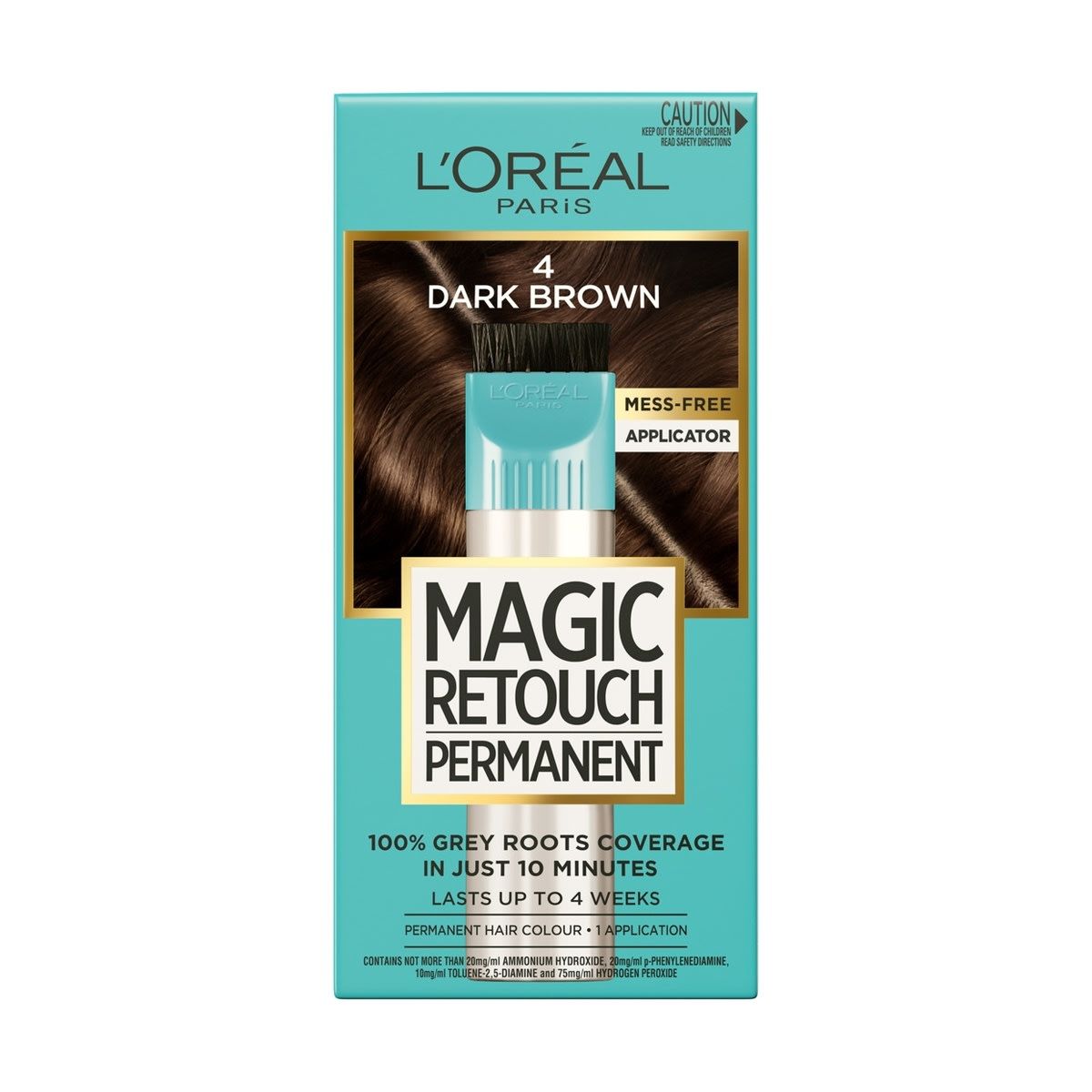 L'Oreal Paris Magic Retouch Permanent Hair Colour - 4 Dark Brown