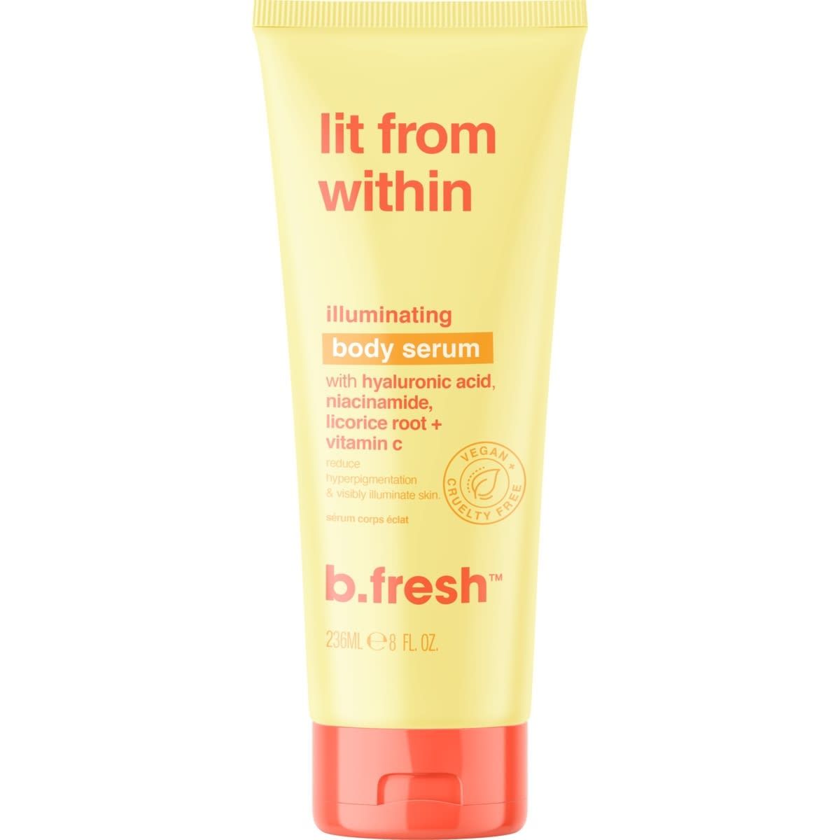 b.fresh Lit From Within Illuminating Body Serum 236ml - Hyaluronic Acid, Niacinamide, Licorice Root and Vitamin C