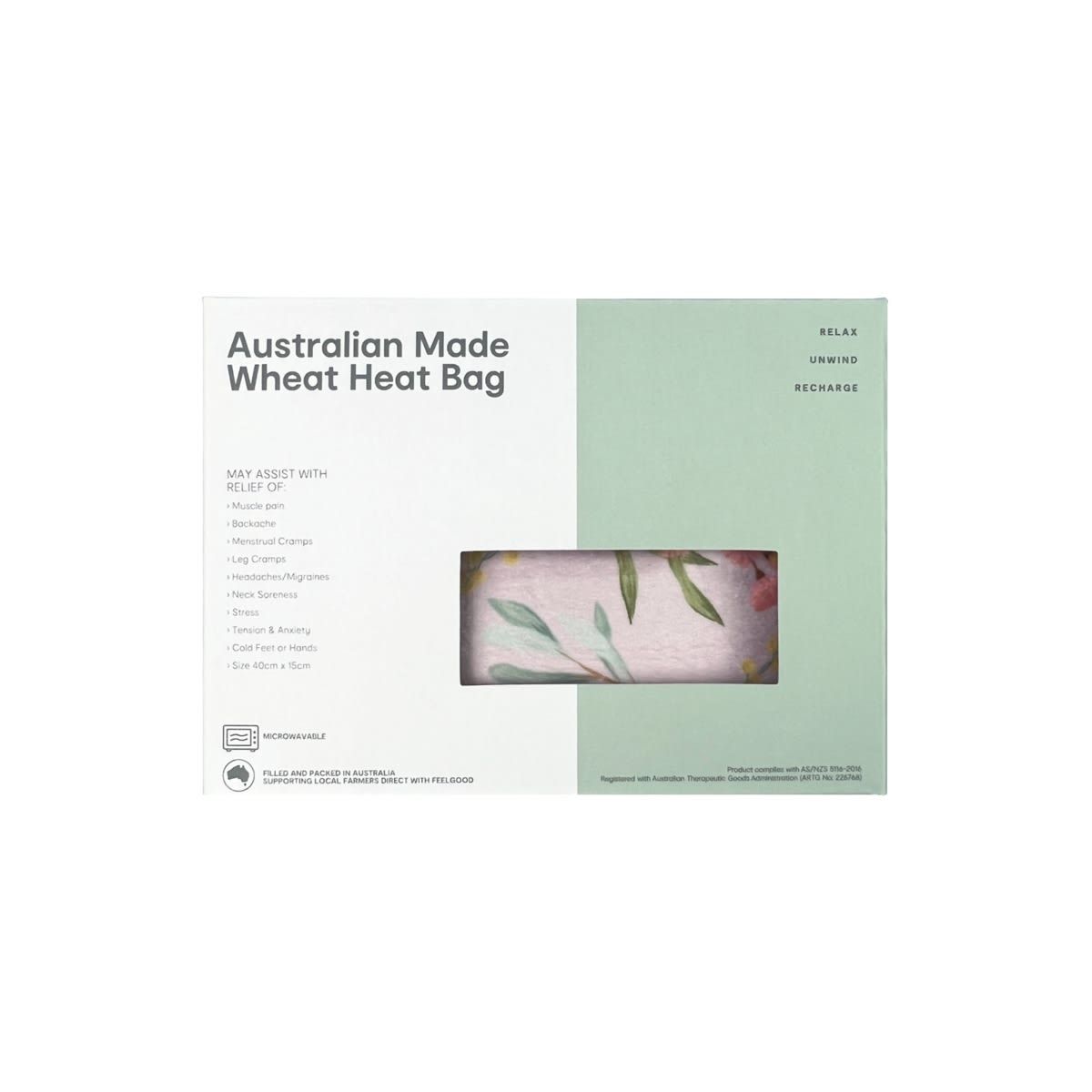 Australian Made Wheat Heat Bag - Australiana Blush