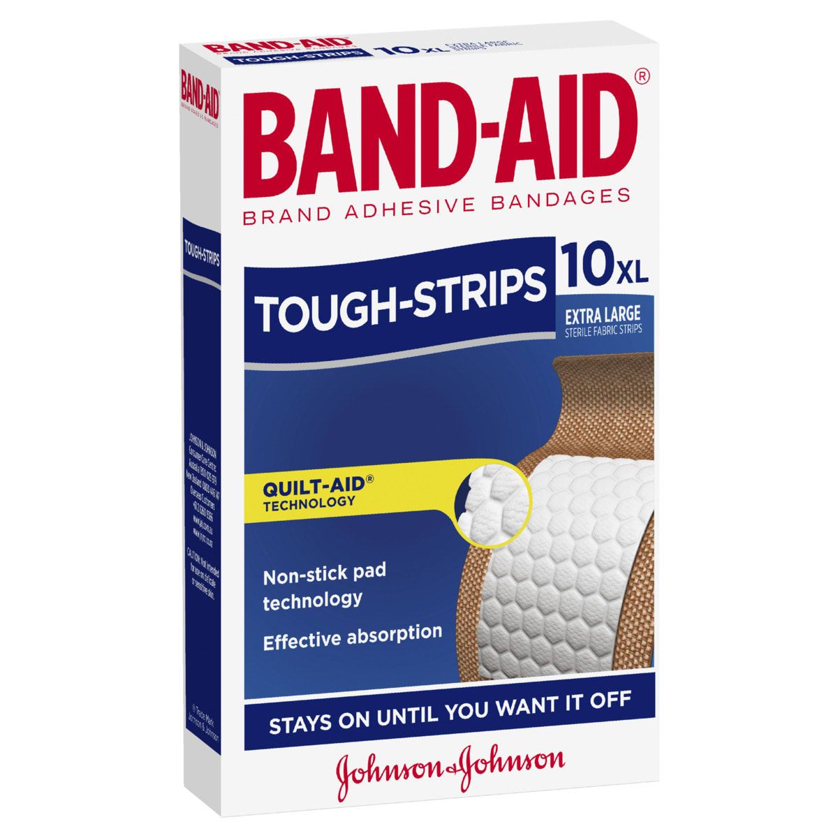 Band-Aid 10 Pack Extra Large Tough-Strips Adhesive Bandages