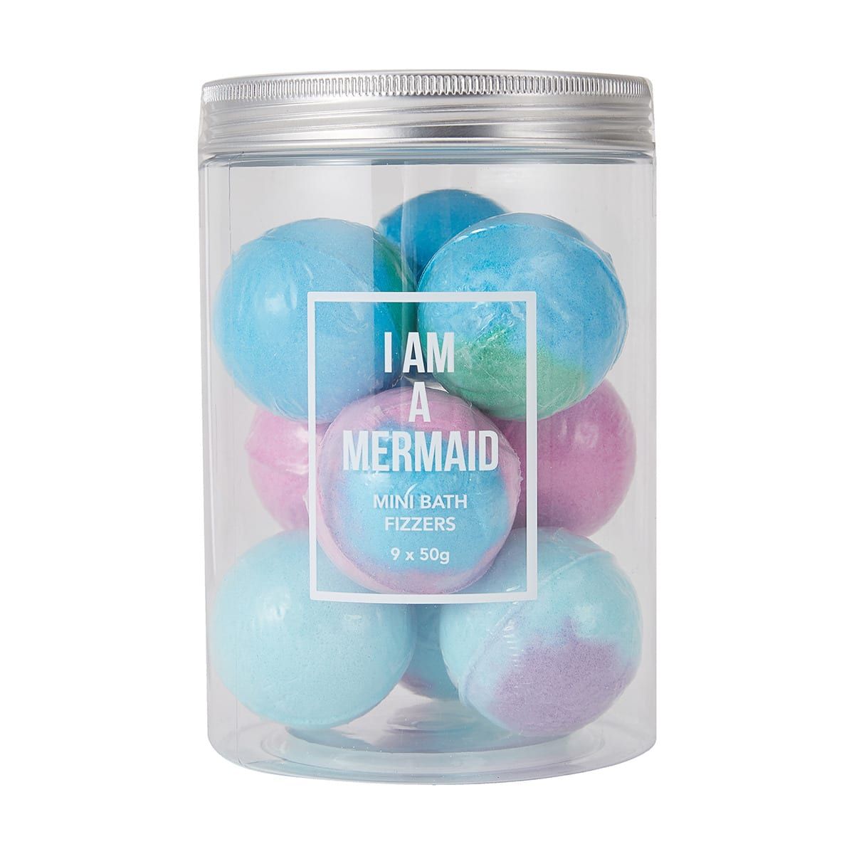 9 Pack I am a Mermaid Mini Bath Fizzers 50g