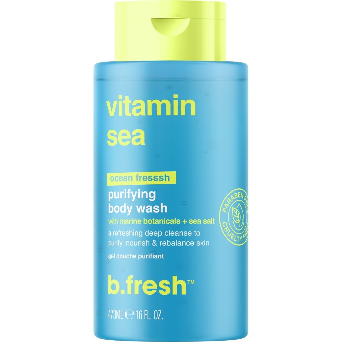 b.fresh Vitamin Sea Ocean Fresssh Purifying Body Wash 473ml - Marine Botanicals and Sea Salt