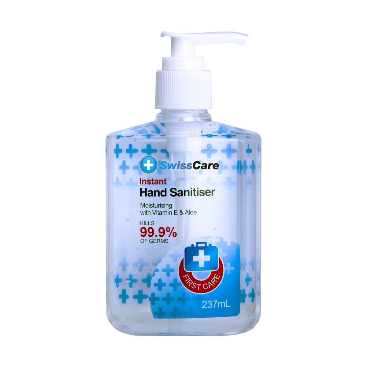 Swisscare Instant Hand Sanitiser 237ml - Vitamin E & Alove Vera