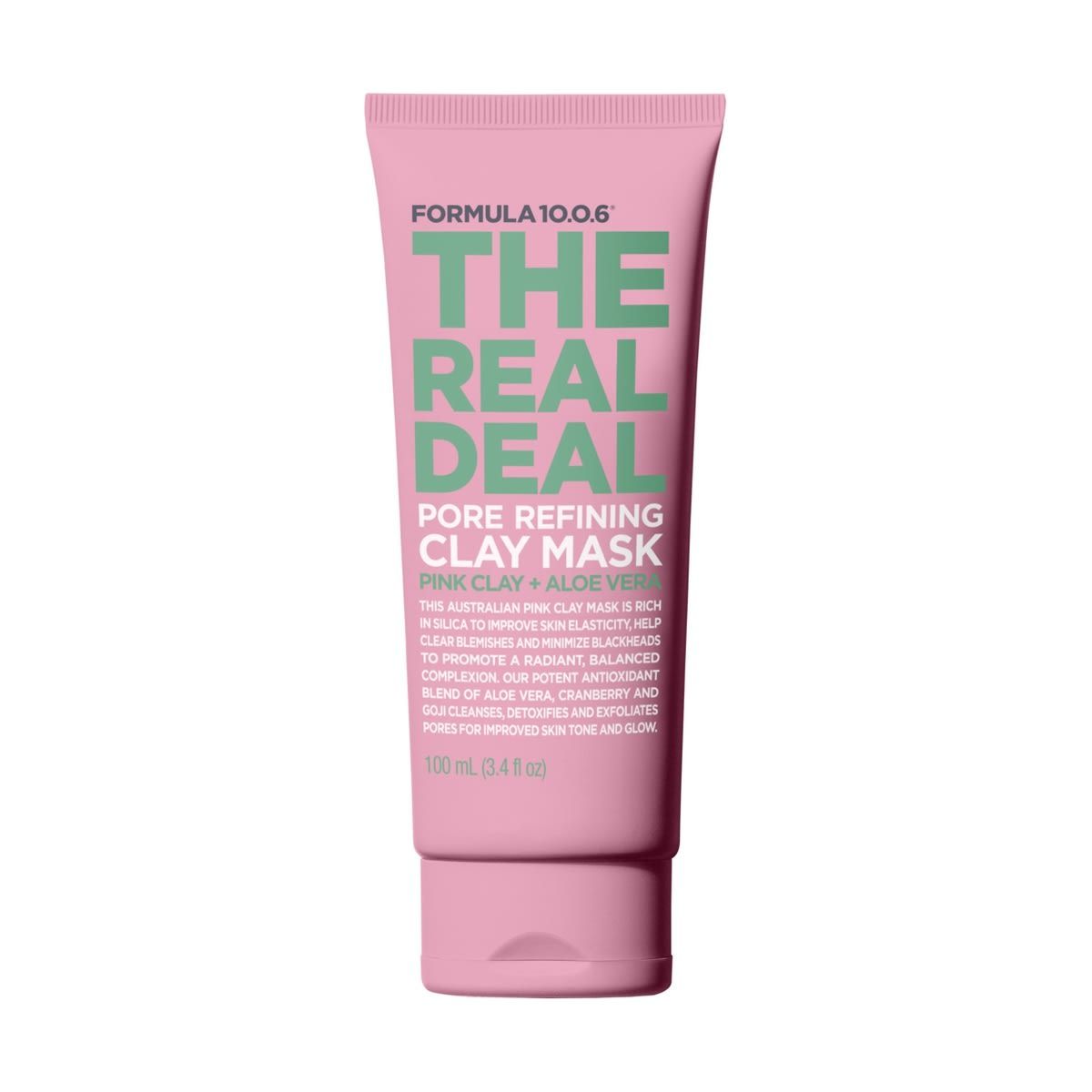 Formula 10.0.6 The Real Deal Pore Refining Clay Mask 100ml - Pink Clay and Aloe Vera