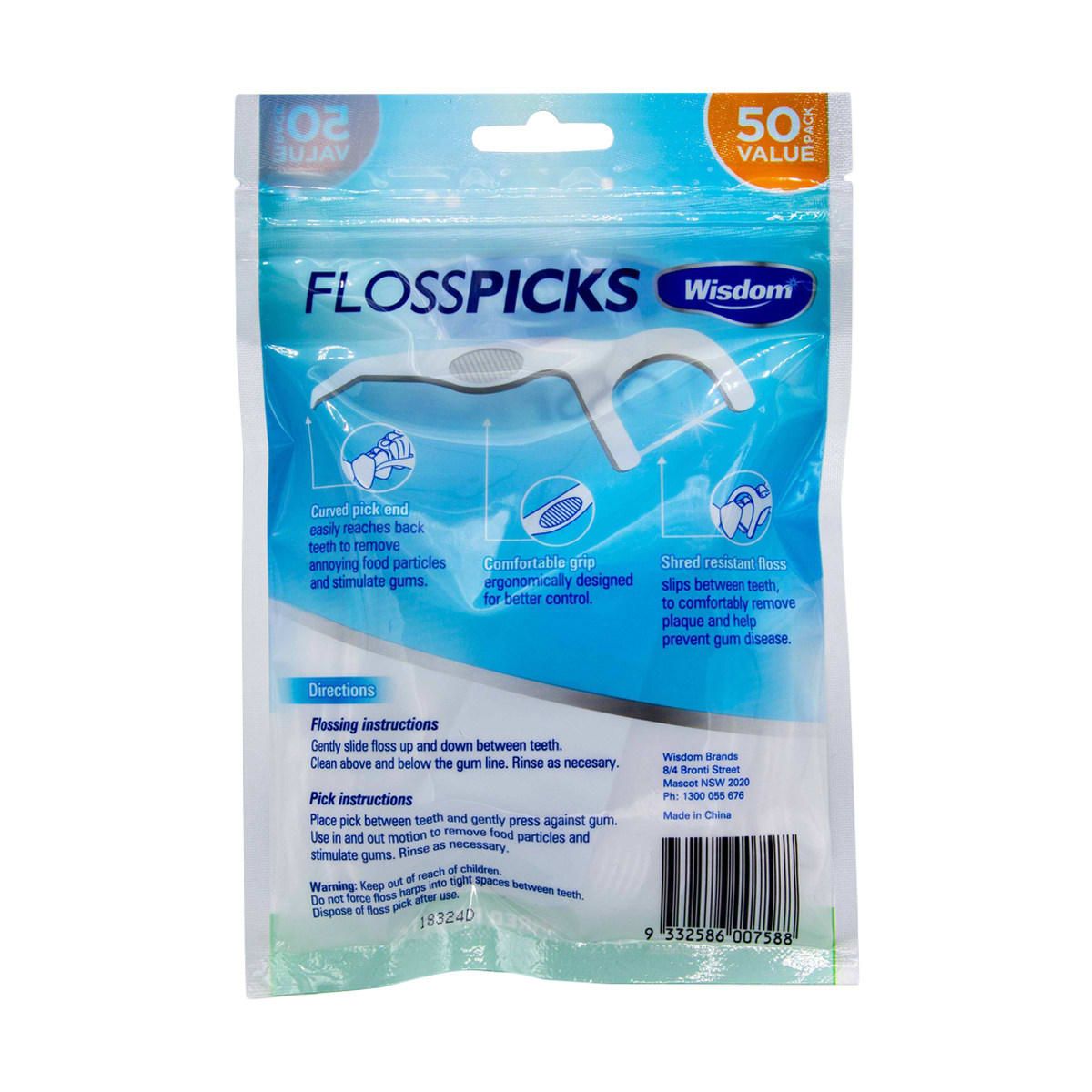 50 Pack Wisdom Floss Picks