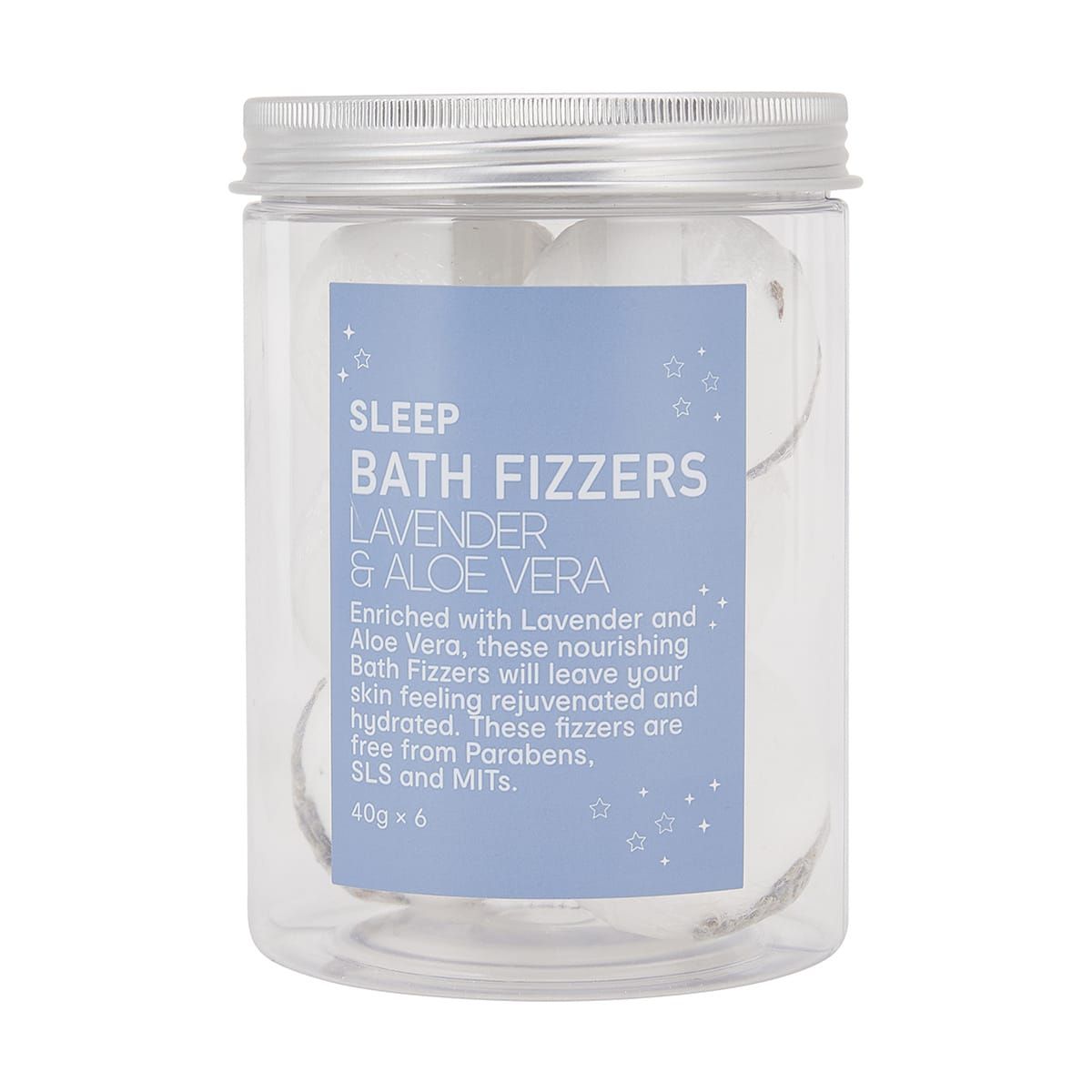 6 Pack Sleep Lavender & Aloe Vera Bath Fizzers