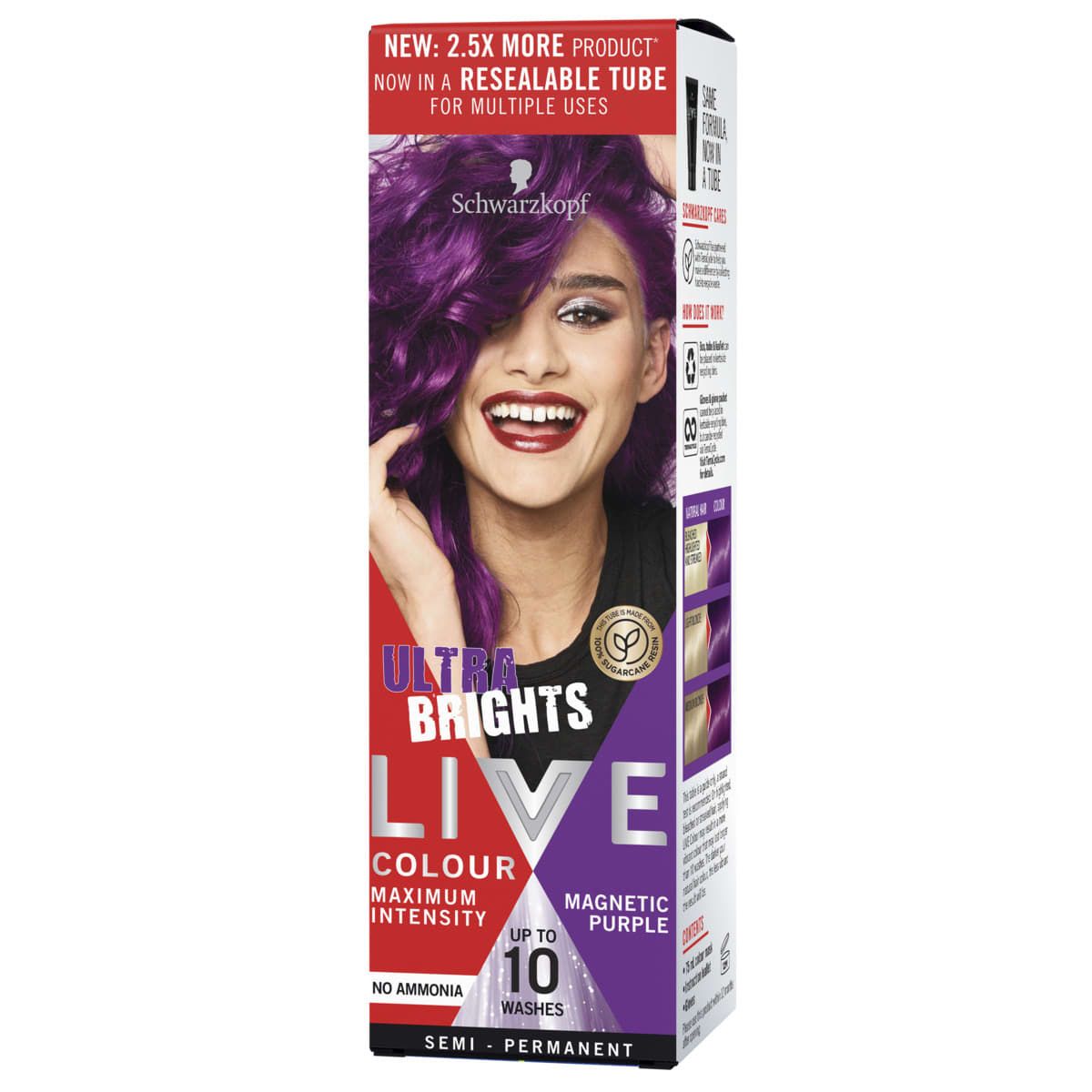Schwarzkopf Live Colour Ultra Brights Hair Colour 75ml - Magnetic Purple