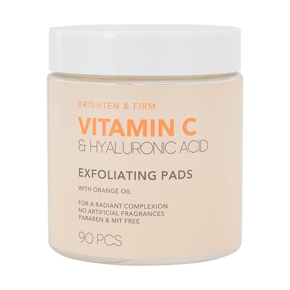 90 Piece Vitamin C and Hyaluronic Acid Exfoliating Pads
