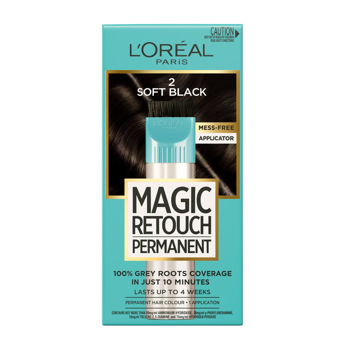 L'Oreal Paris Magic Retouch Permanent Hair Colour - 2 Soft Black