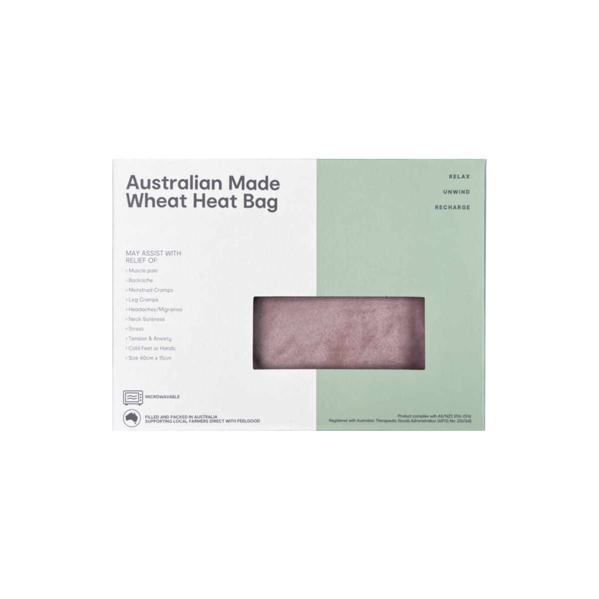 Australian Made Wheat Heat Bag - New Rose