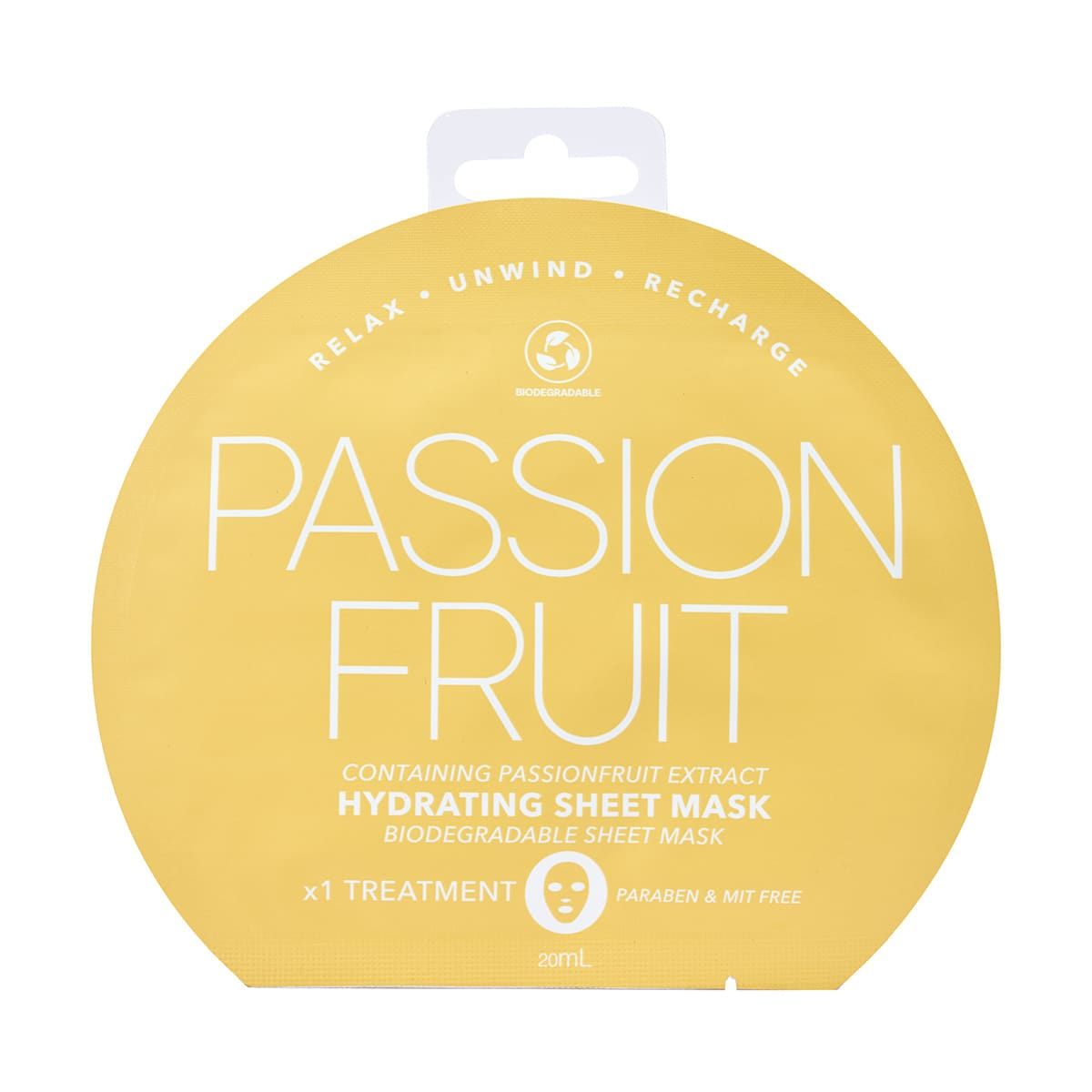 Hydrating Sheet Mask - Passion Fruit Extract