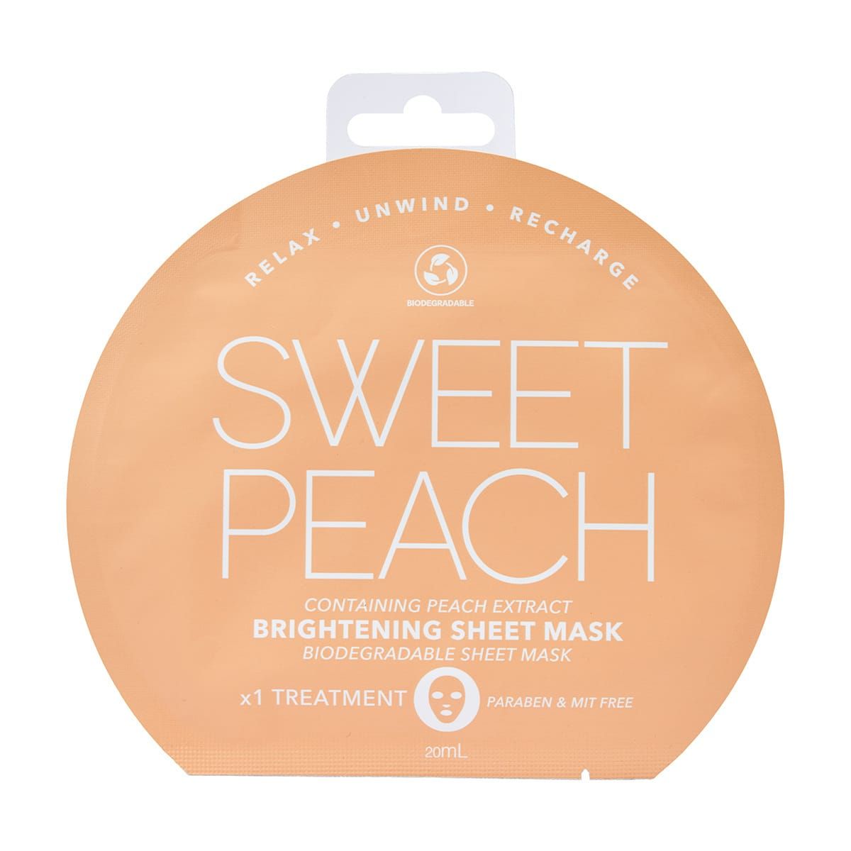 Brightening Sheet Mask - Sweet Peach Extract