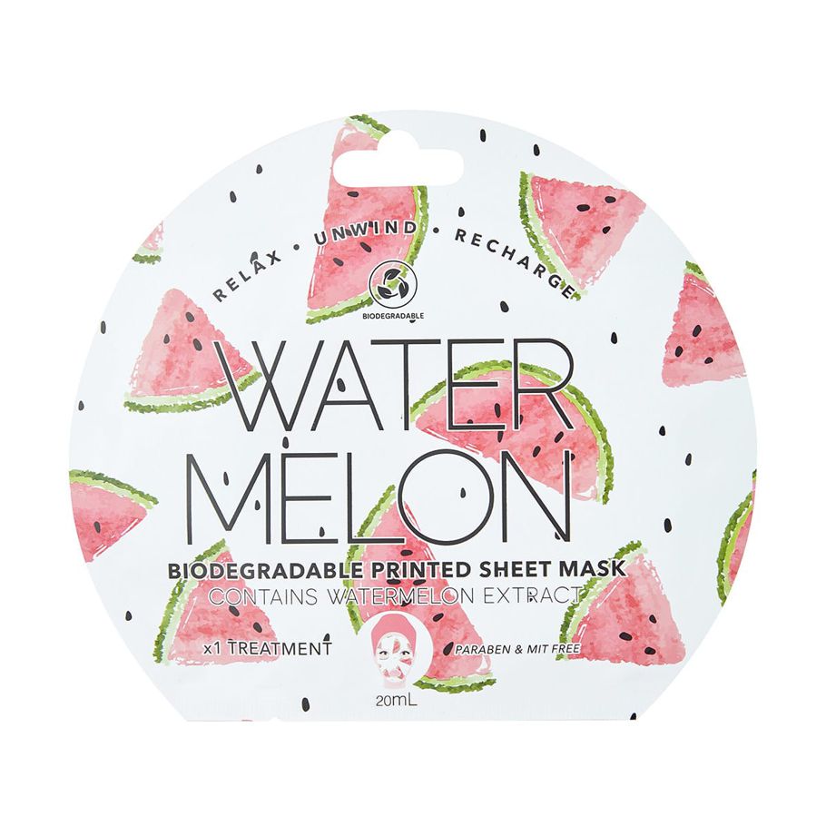 Biodegradable Printed Sheet Mask 20ml - Watermelon Extract