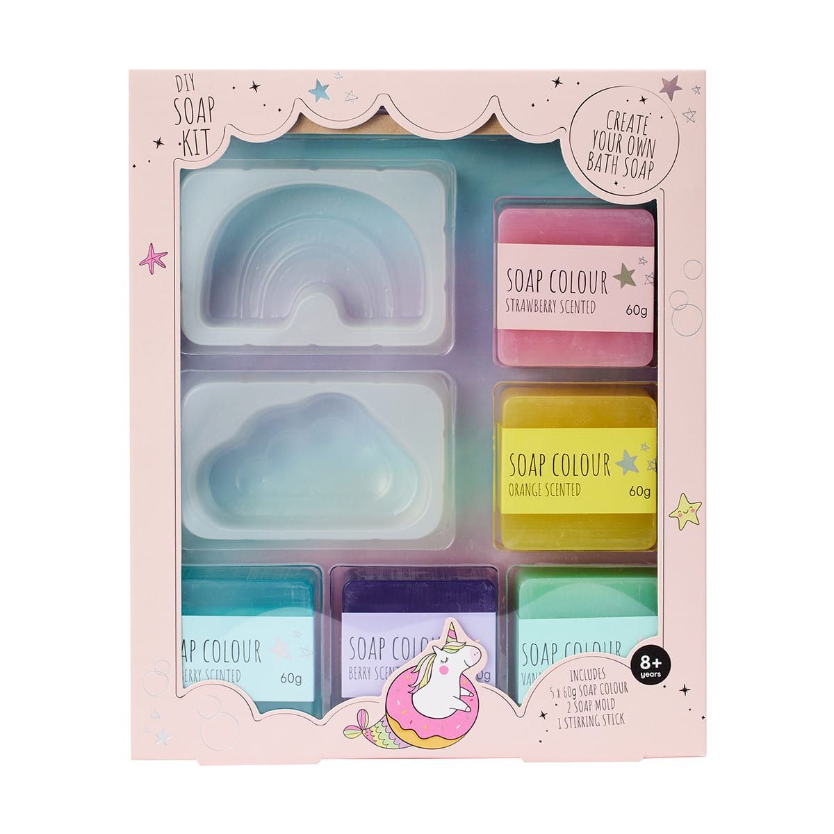 DIY Soap Kit - Strawberry, Orange, Blueberry, Berry and Vanilla Scented