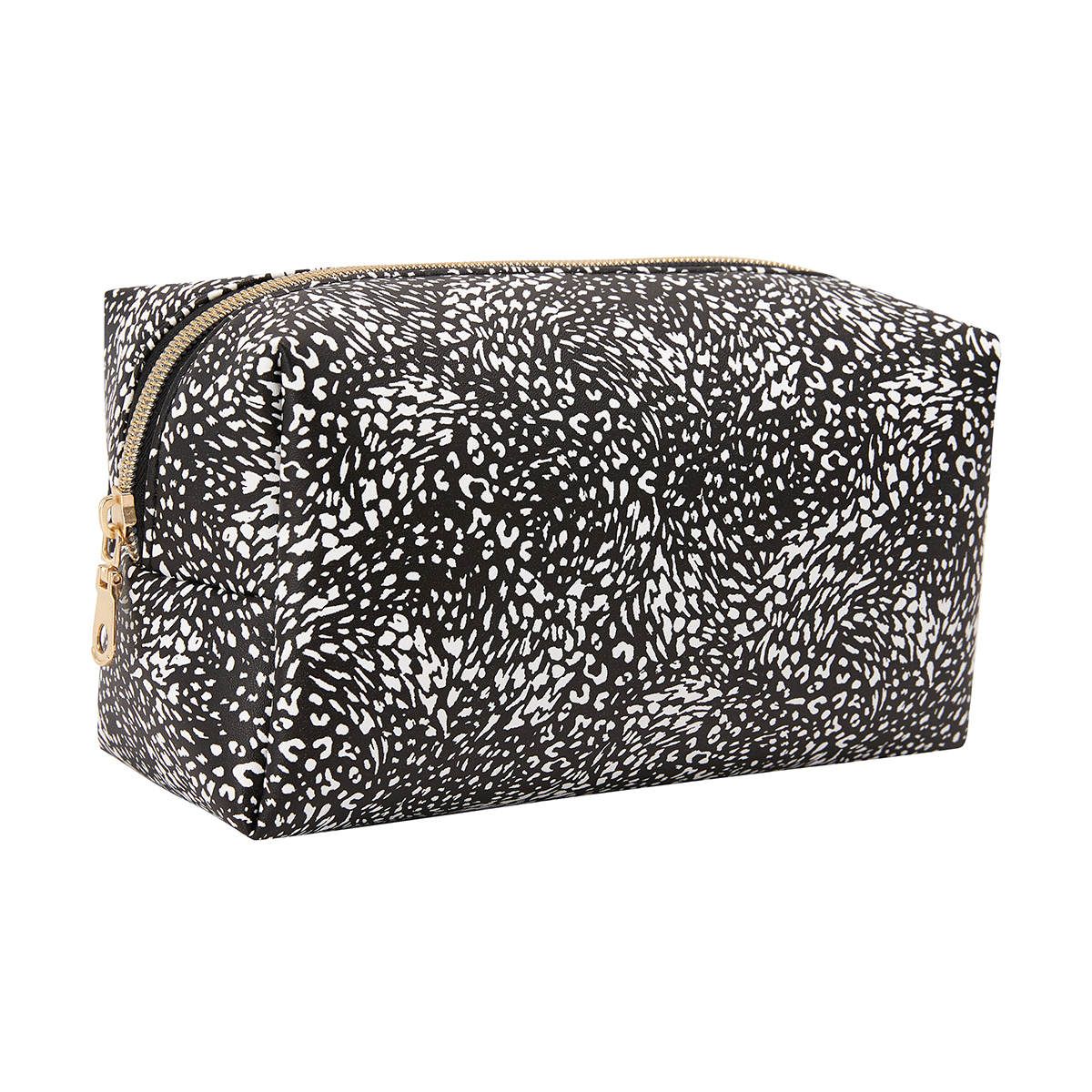 Box Cosmetic Bag - Black Swirl