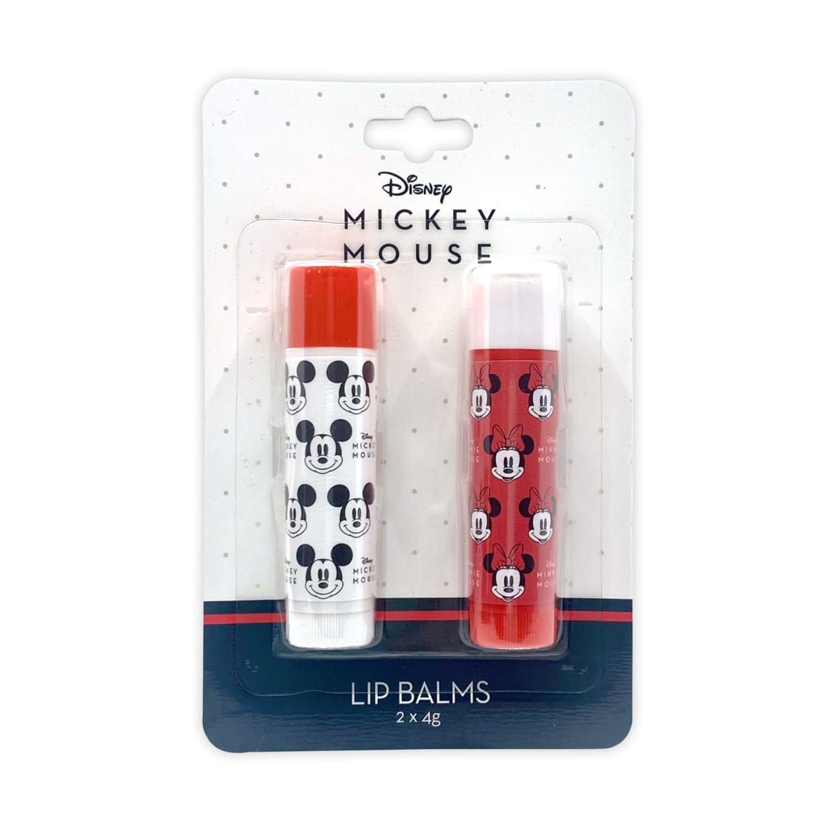Disney 2 Pack Mickey Mouse & Minnie Mouse Lip Balms
